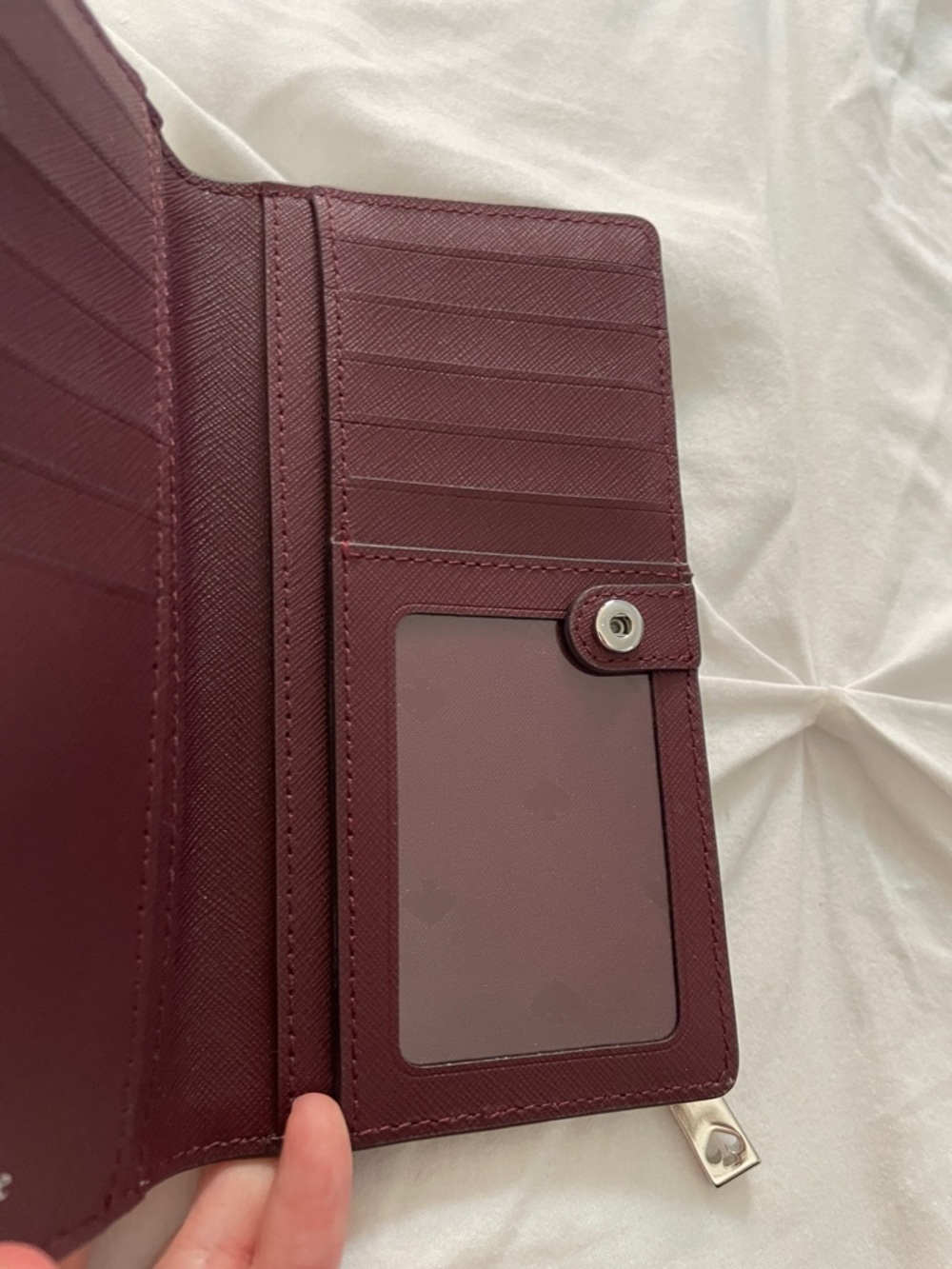 kate spade Grey Pebbled Leather Wallet - Picture 4 of 9